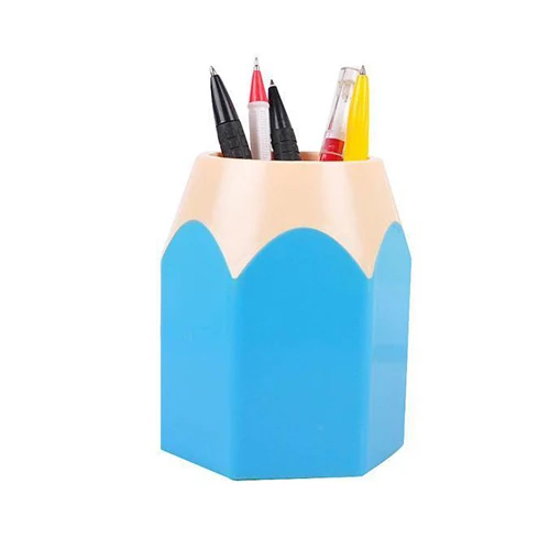 Pencil Shaped Make Up Brush Pen Holder Pot Office Stationery Storage Organizer School Supplies for kids Pens Holder DropShipping