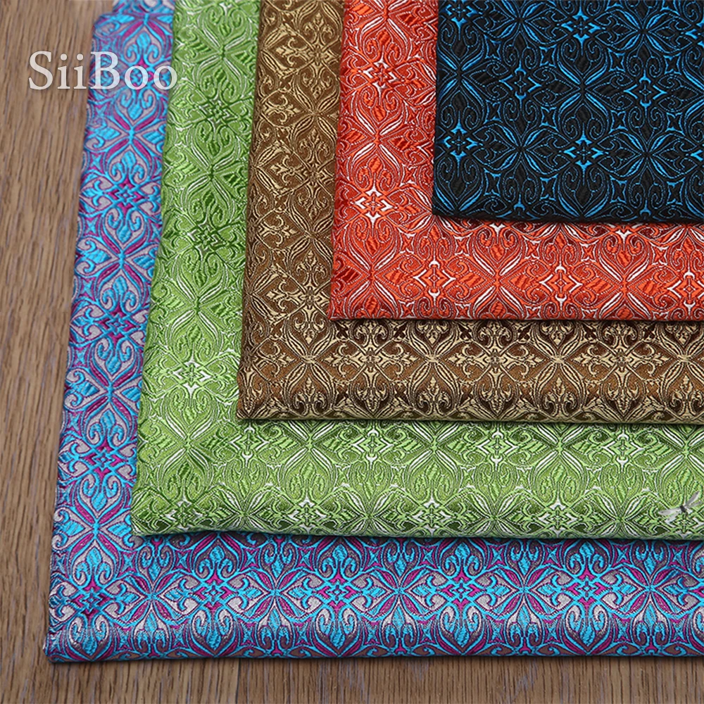 Chinese cheap fabrc retro floral jacquard brocade fabric for dress coat DIY apparel tissu telas tecidos stoffens yarn SP5390