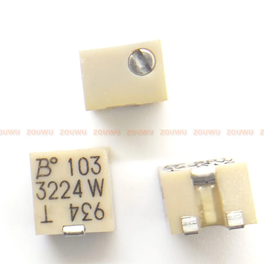 100PCS~500PCS/LOT 3224W-1-103E 3224W 103E SMD  multi-turn high-precision adjustable resistance potentiometer brand new original