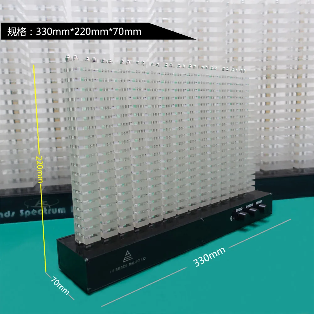 Creative Professional 14-Segment เครื่องวิเคราะห์สเปกตรัมตัวบ่งชี้ระดับสเปกตรัมเพลง LED จังหวะคอลัมน์ VU