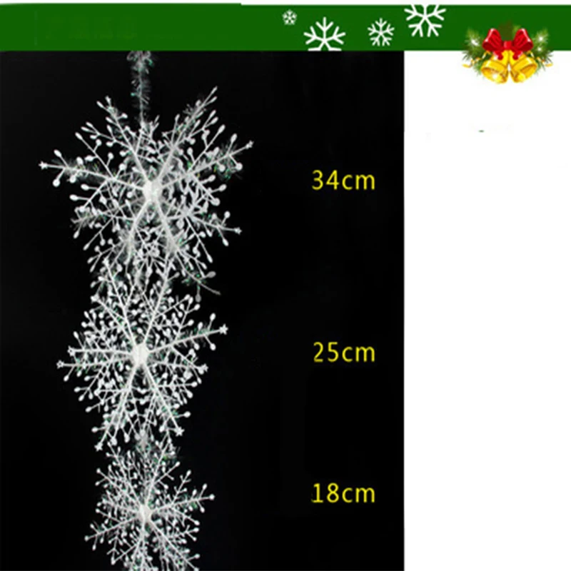 Christmas Decoration Snowflake String New Year Indoor Party Home KTV Hotel Super Christmas Atmosphere Background Supplies