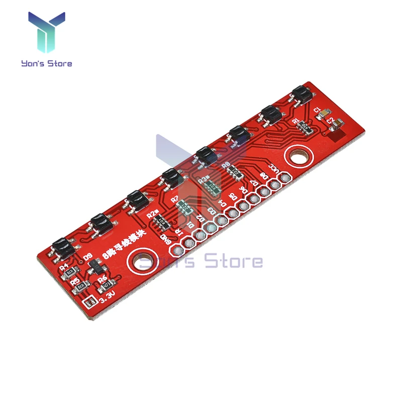 8 Channel IR Infrared Tracking Sensor Module Barrier Line Track Sensor Module Detection Board DIY for Arduino Smart Car Robot