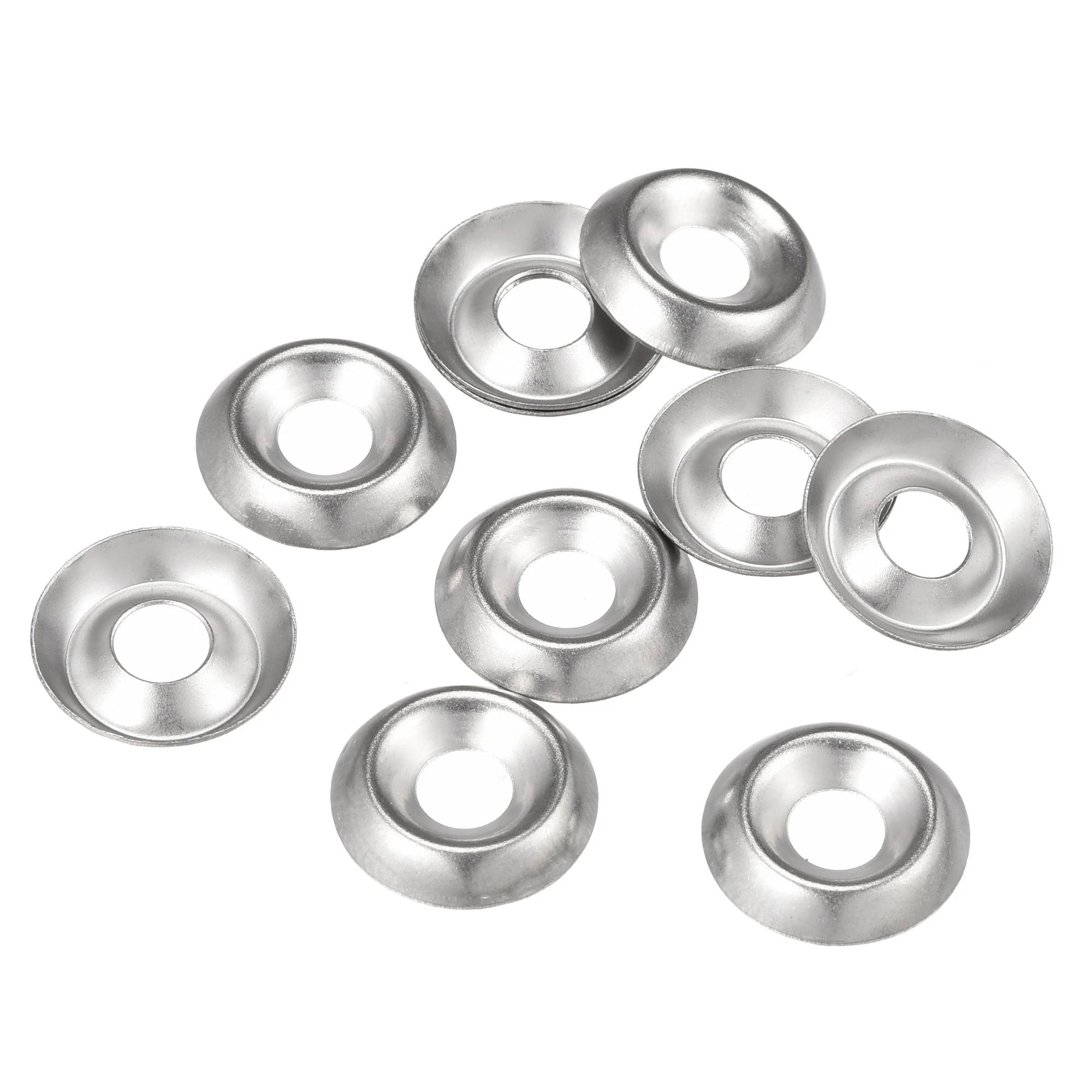 uxcell #8 304 Stainless Steel Cup Washer Countersunk for Screw Bolt 150pcs