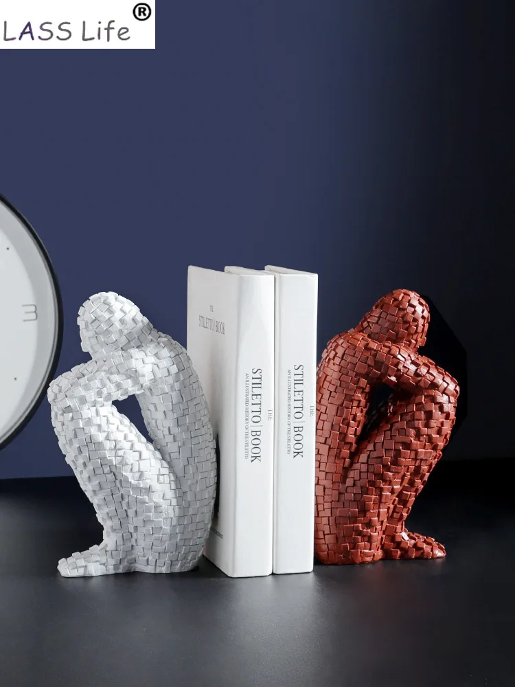 

Nordic Simple Abstract Sculpture Figurine Ornaments Mosaic Figures Statue Home Decoration Accessories Modern Art Resin Decor