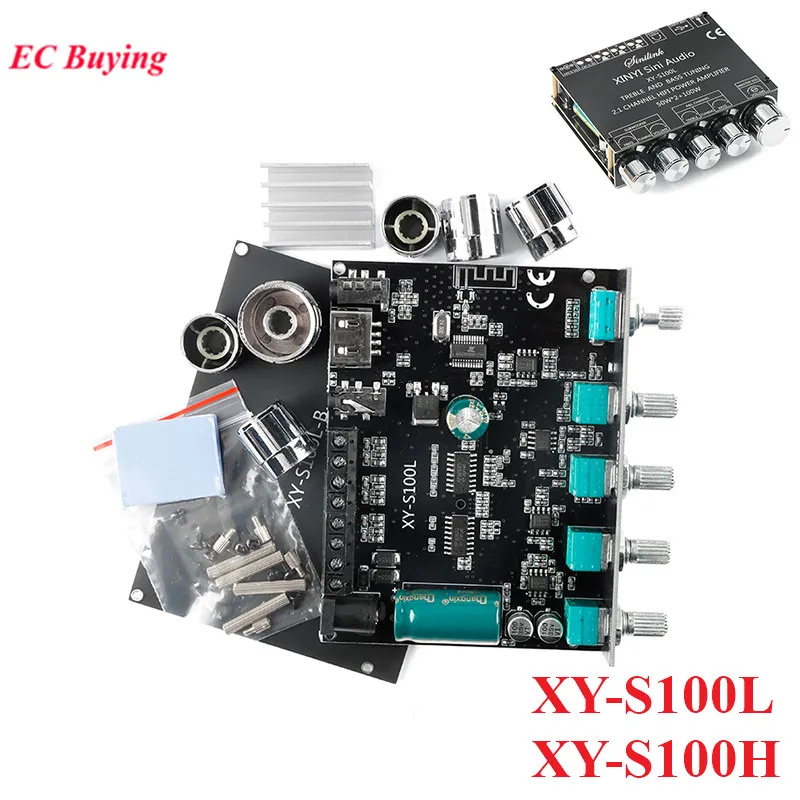 Bluetooth-compatible 5.0 2.1 Channel Power Audio Stereo Subwoofer Amplifier Board Modul 50W*2+100W HIFI TPA3116D2 XY-S100L S100H