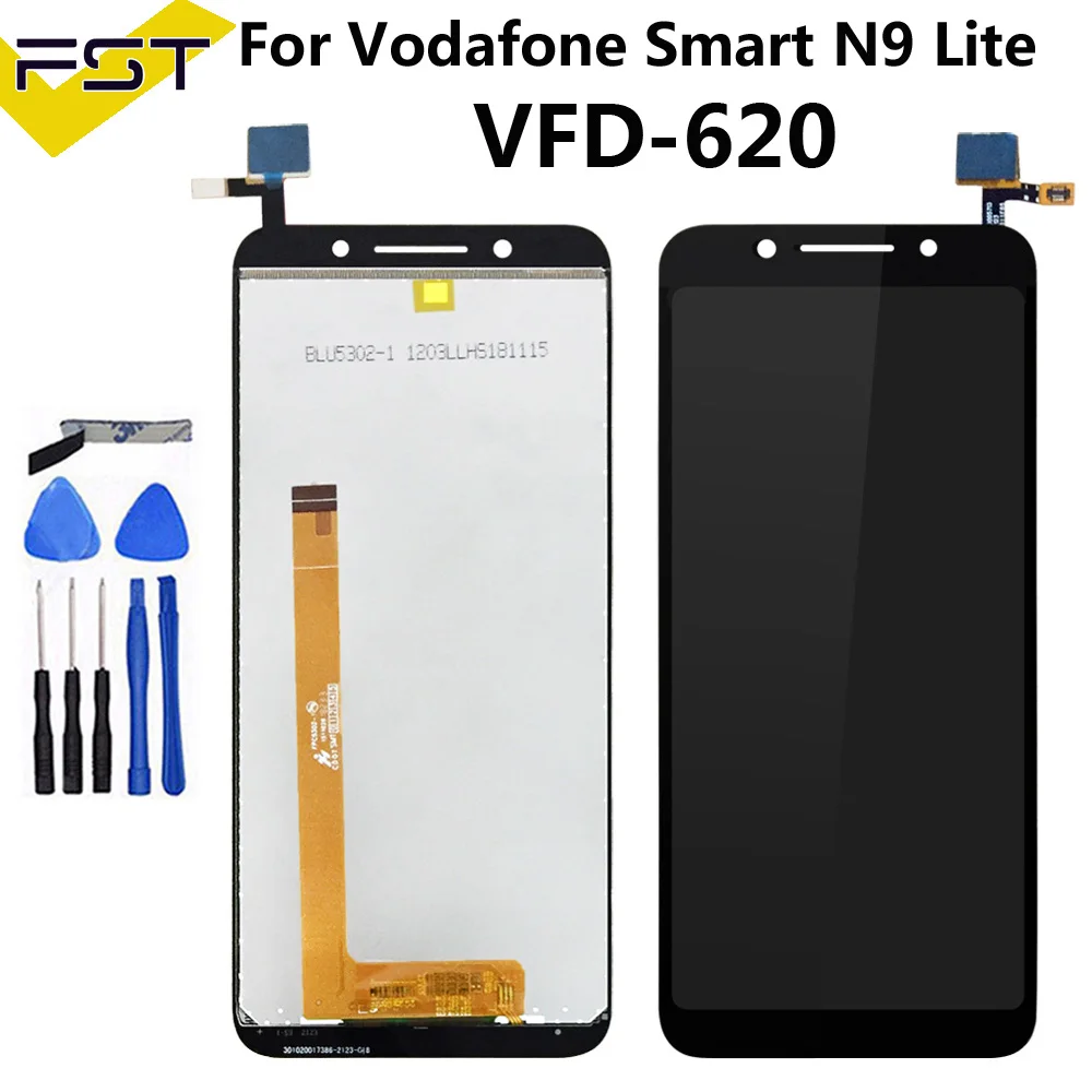 

ЖК-дисплей и дигитайзер сенсорного экрана для Vodafone Smart N9 Lite, VFD 620, VFD620, черный, 5,34 дюйма, в сборе, запасные части, инструменты