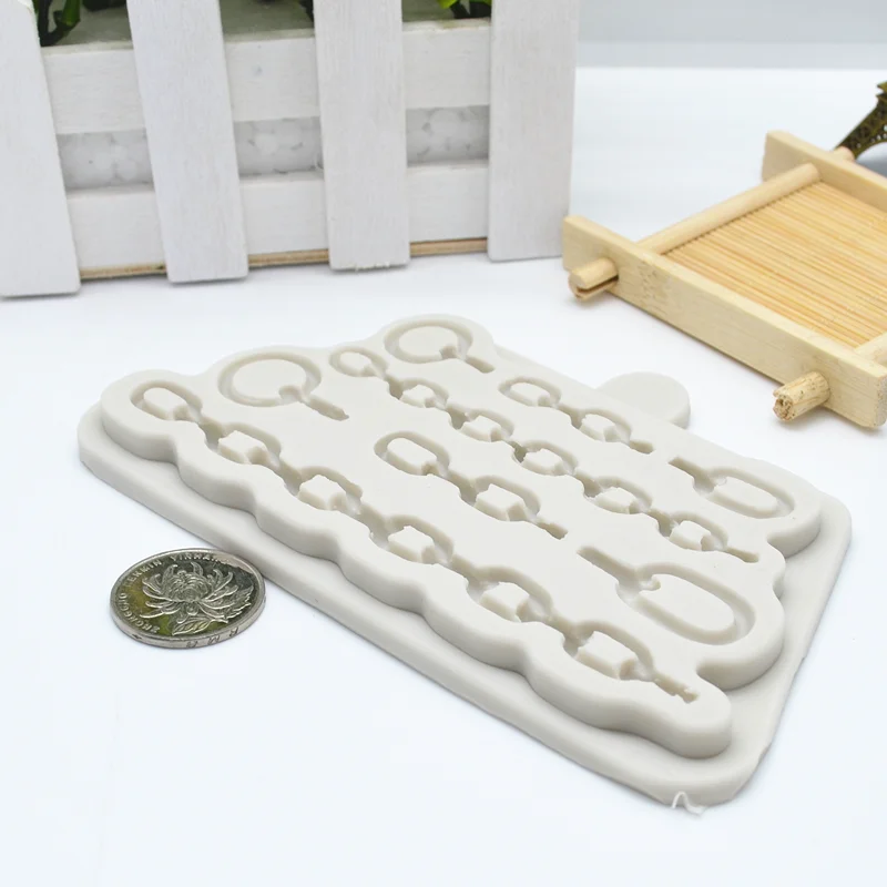 Concise Chain Silicone Resin Mold Kitchen Baking Tool DIY Cake Pastry Fondant Moulds Dessert Chocolate Lace Decoration Supplies