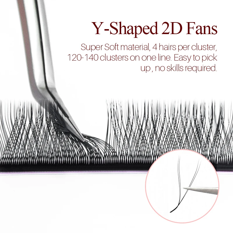 YY Shape Black Brown Blue Purple Premium Mink Soft Light Natural Eyelashes Extension C/D/DD/LC/LD/M Curl Eyelash Individual