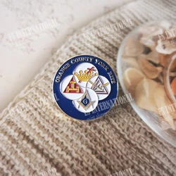Masonic Lapel Pins Commemorative Badge Mason Freemason BLM69 ORANGE COUNTY YORK RITE Size 2.5cm Zinc Alloy Gold plating Present