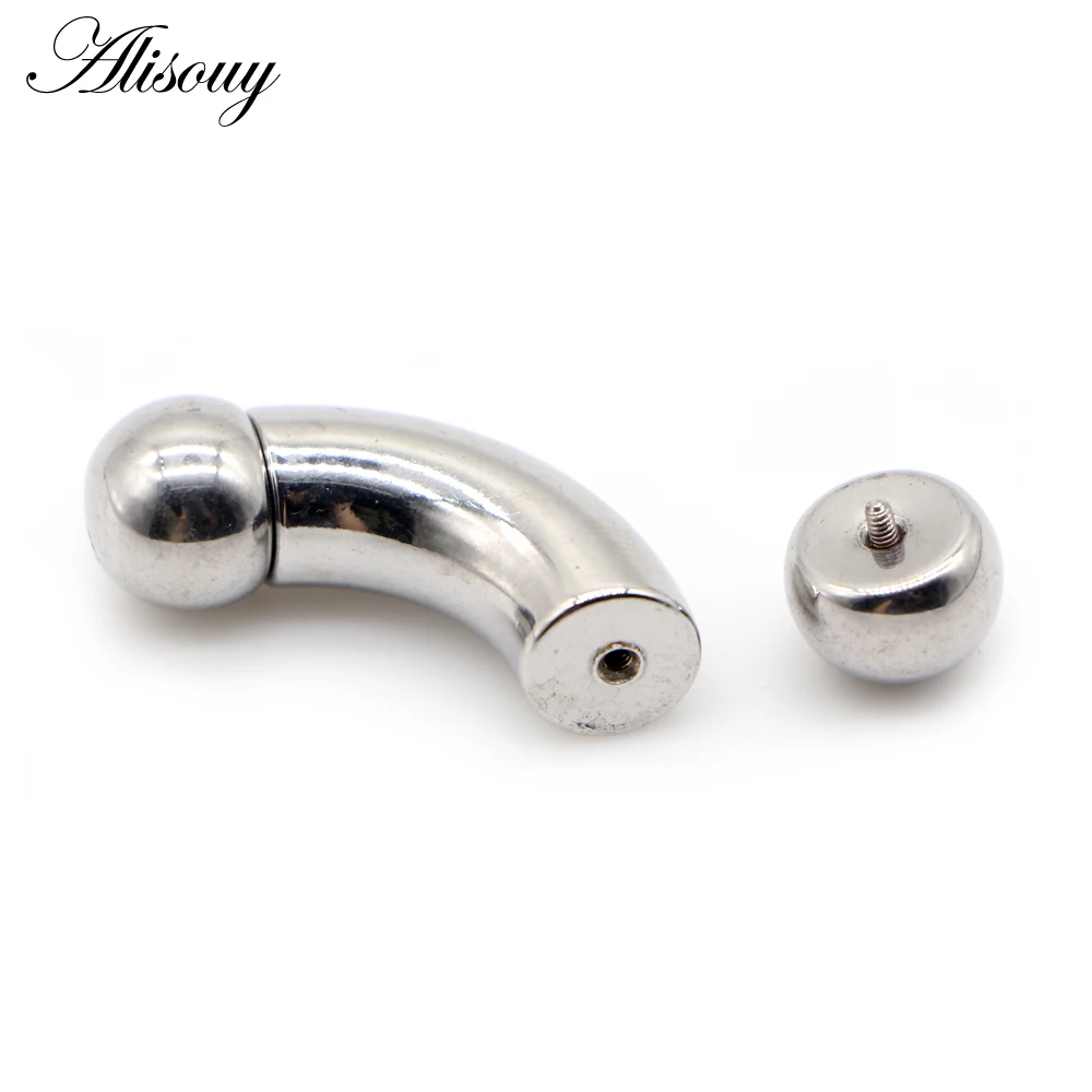 Alisouy 1 adet Çelik Kulak Delme Helix Piercing Kaş Piercing Dudak Labret Yüzükler Küpe Tragus Halter piercing göbek takısı