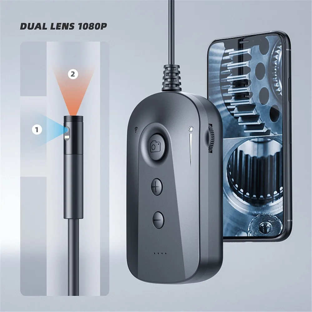 

2MP 1080p 4x Zoom Wireless WIFI Dual Lens Endoscope HD Inspection CMOS Borescope Handheld Digital Microscope Camera Otoscope