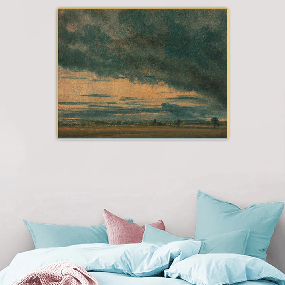 

Citon John Constable《Field Cloud Study》Canvas Art Oil painting Artwork Poster Picture Backdrop Wall Decor Home Decoration