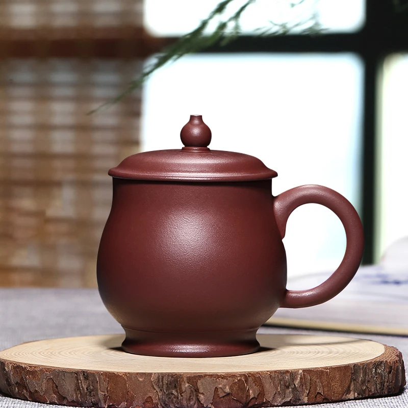 

|Yixing teacup Tea Set Handmade teacup office Cup purple sand cup with cover personal cover water cup