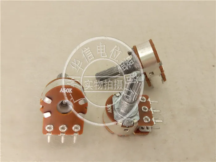 3pcs 148 type double potentiometer A10K 20K 50K 100K 250K A500K handle 20MM flower shaft stepping feel