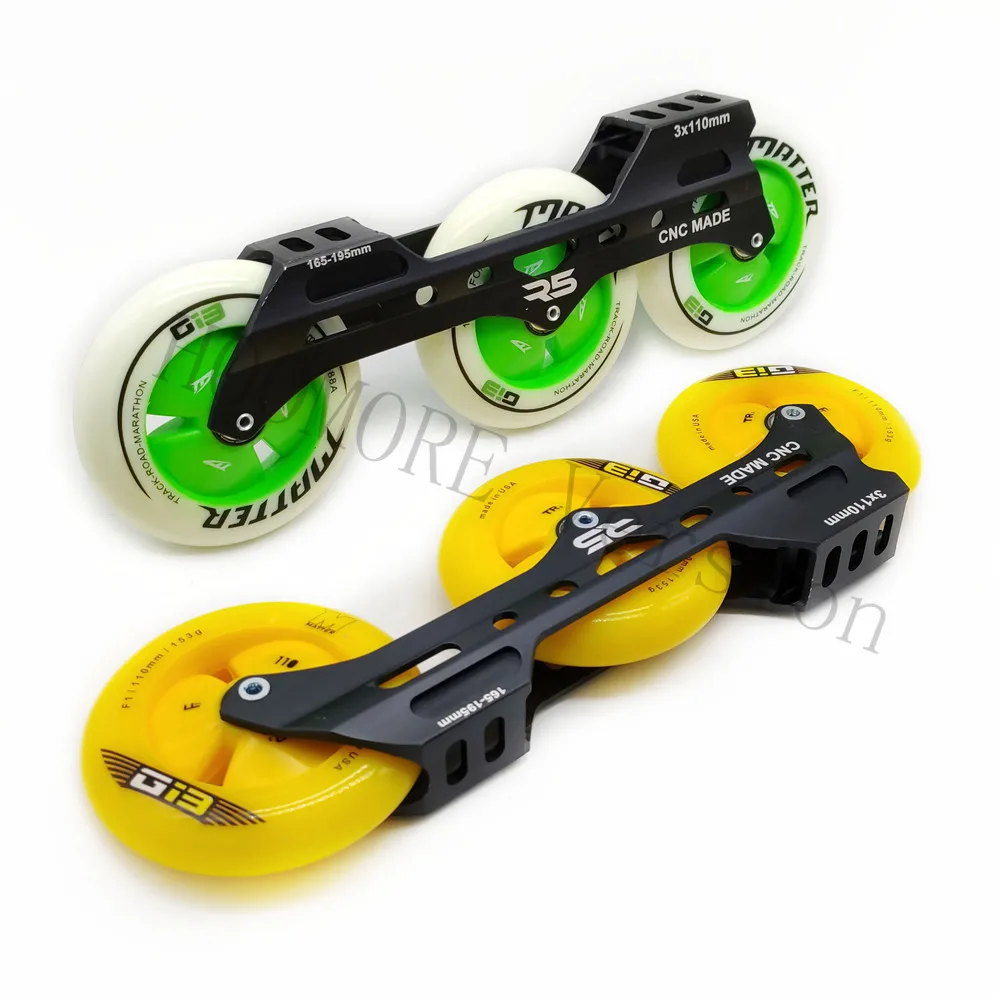 3X110mm R5 inline speed base MATTER Gi3 Skating wheel Powerslide Pleasure Tool 243mm Roller Frame G13 F0 F1 110 110mm Tire Rodas