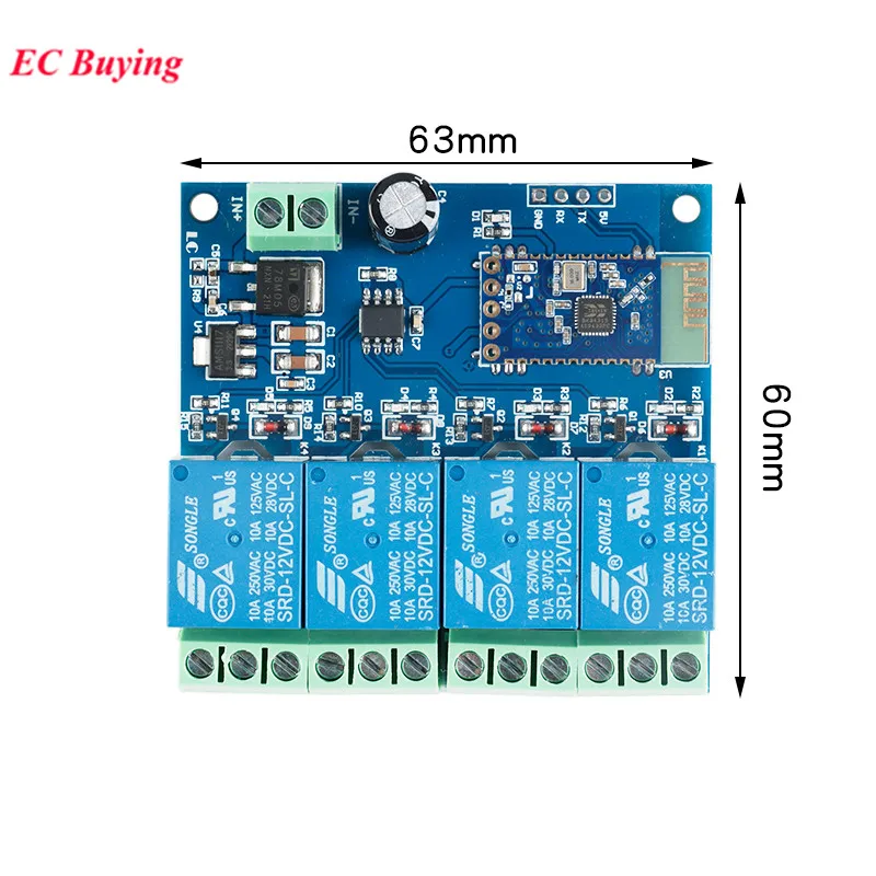 5V 12V 1 2 4 Channel Way Bluetooth-compatible Relay Module IoT Smart Home Mobile Phone APP Remote Control Switch Board SPP-C