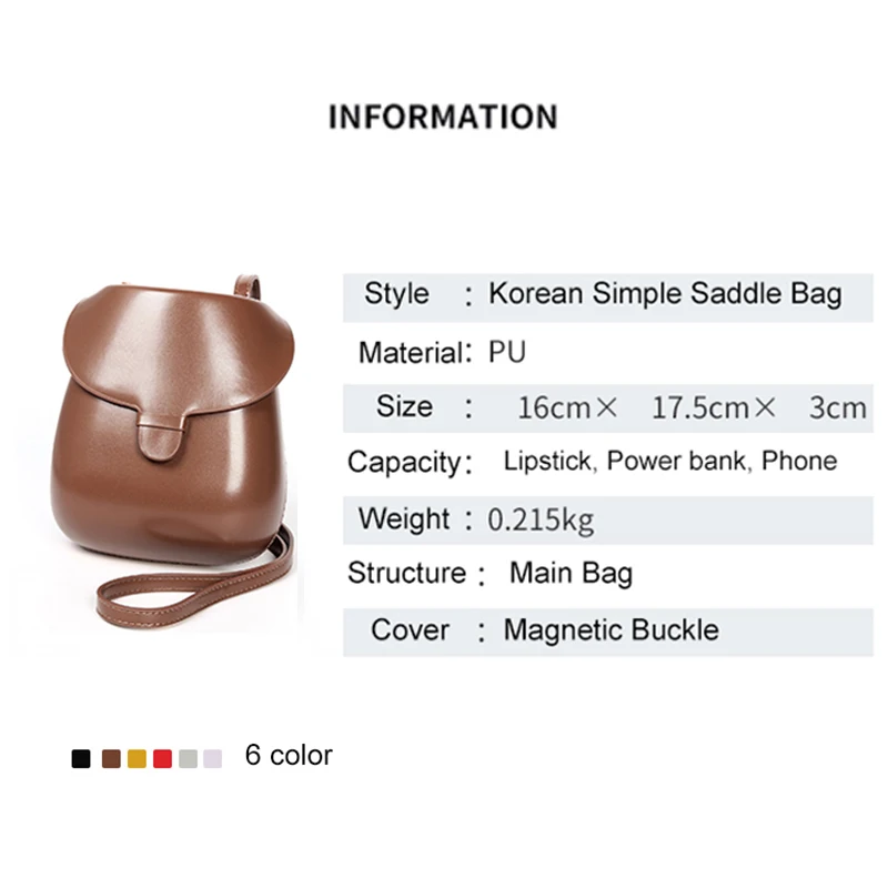 KOKOPEAS Chic Vintage Messenger Purse Simple Luxury Designer Saddle Flap Shoulder Handbag PU Leather Crossbody Bags For Women