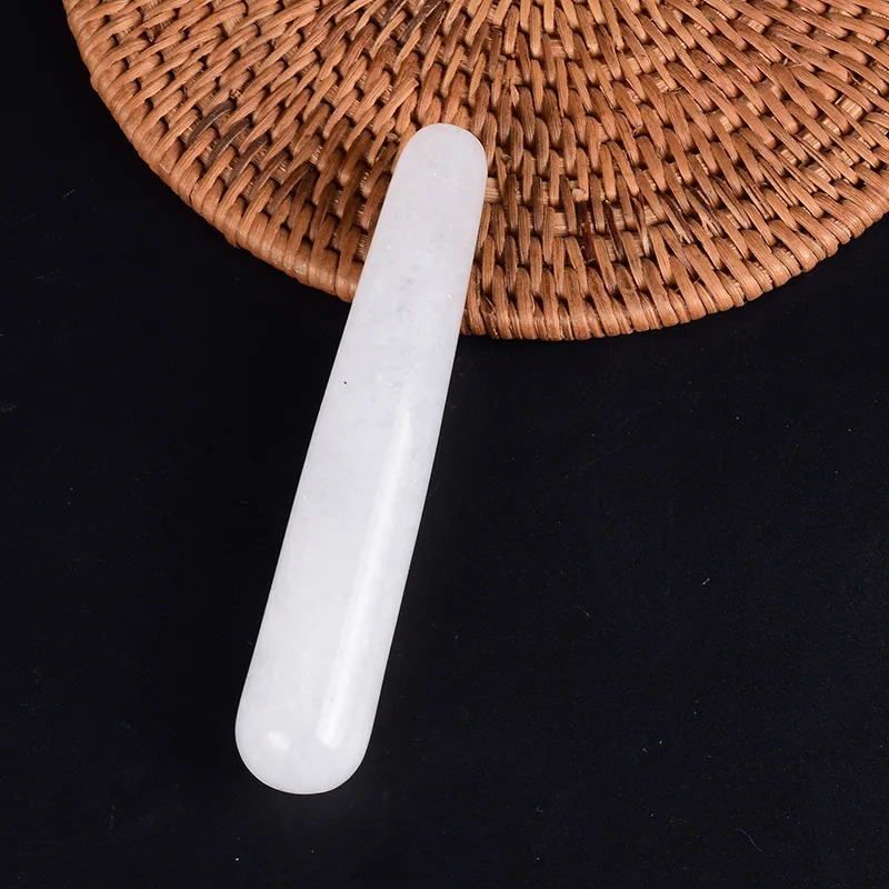 Rose Quartz Yoni Wand Natural White Crystal Massage Wand Obsidian Yoni Stick Natural Stone Body Massage Stick Face Massager Bar