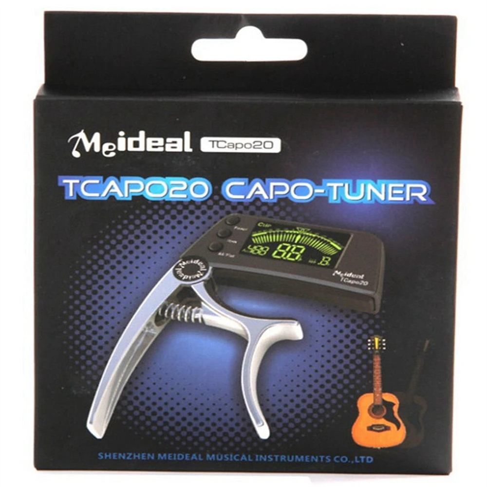 New Guitar Capo 2 in 1 Guitar Tuner for Bass Acoustic Electric Guitar Chromatic Professional Change Key Guitar Bass Accessories