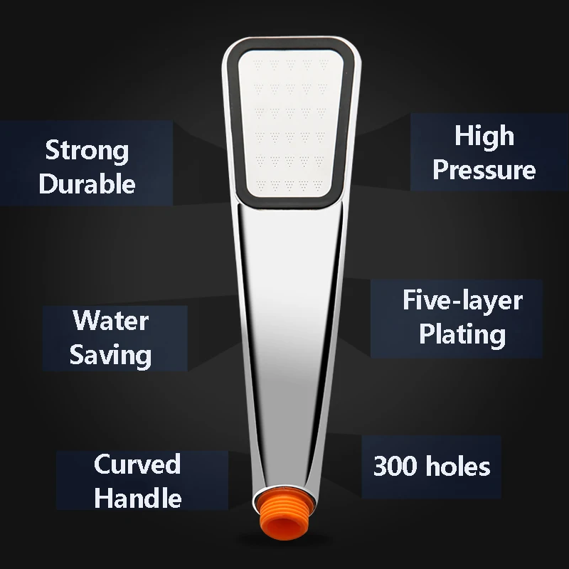 Zhang Ji New Thick high pressure 300 Holes Shower Head Upgraded Nozzle saving water Handheld showerhead Durable high quality