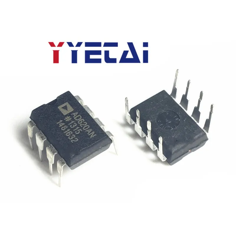 TAI 2PCS New AD620AN AD620ANZ Low Drift/Low Power Instrumentation Amplifier Inline DIP8