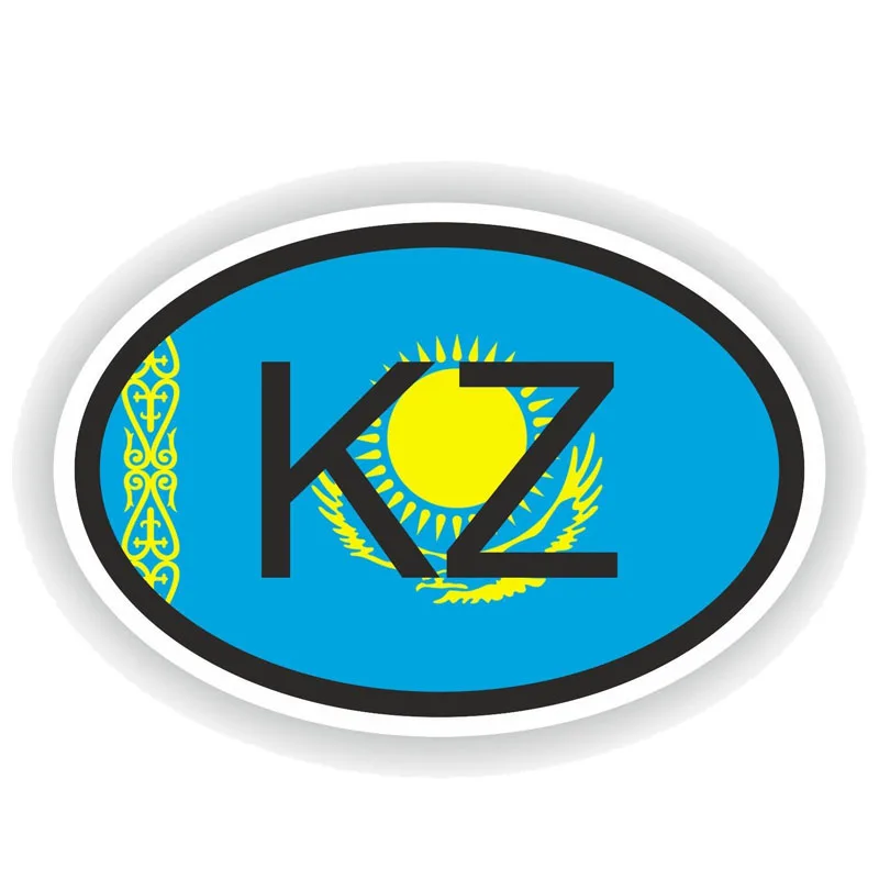 

Creative Car Sticker Accessories KAZAKHSTAN KZ Vinyl PVC 14cm*9cm Motorcycle Waterproof Windshield Car Window Car Styling Decal