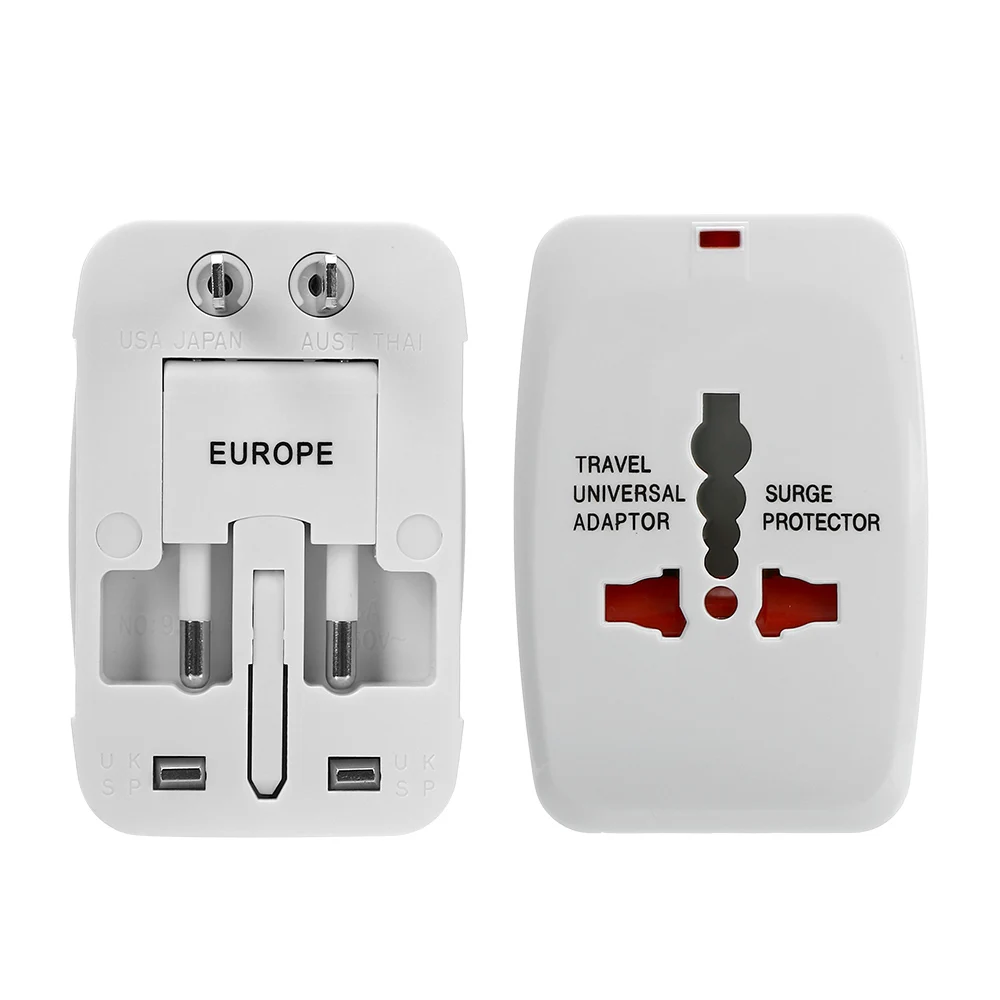 Adattatore spina internazionale 2 porta USB All in One Universal World Travel adattatore per caricabatterie ca AU US UK EU Converter