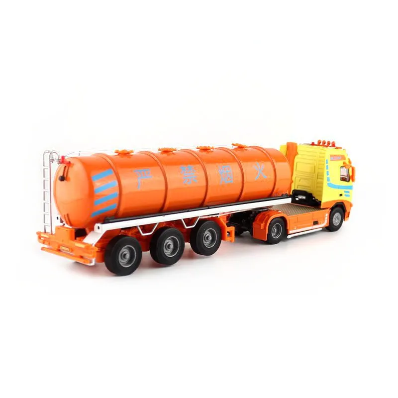 Exquisite original packaging alloy fuel tank truck model,1:50 heavy fuel tank transportation engineering truck toy,wholesale