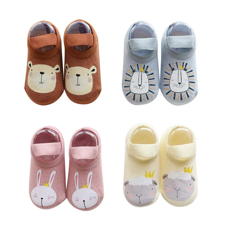 جوارب للأطفال مضادة للانزلاق للأولاد والبنات حديثي الولادة من القطن جورب لطيف للأطفال غير قابل للانزلاق جورب دافئ على شكل حيوانات كرتونية أشياء رخيصة #2