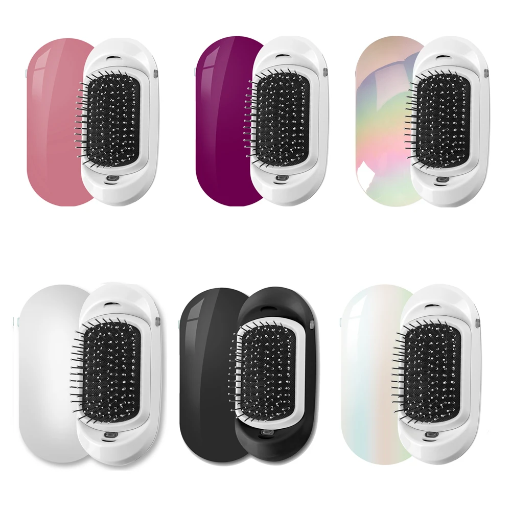 

High-End Detangler Ionic Hairbrush Potable Negative Ions Scalp Massage Comb Anti-static Reduce Hair Frizz Brush Dropshipping