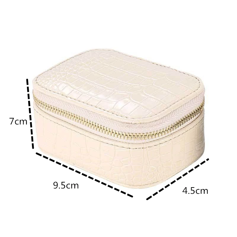 Travel jewelry packing box cosmetic makeup organizer Jewelry box earrings display rings organizer jewellry casket carrying case