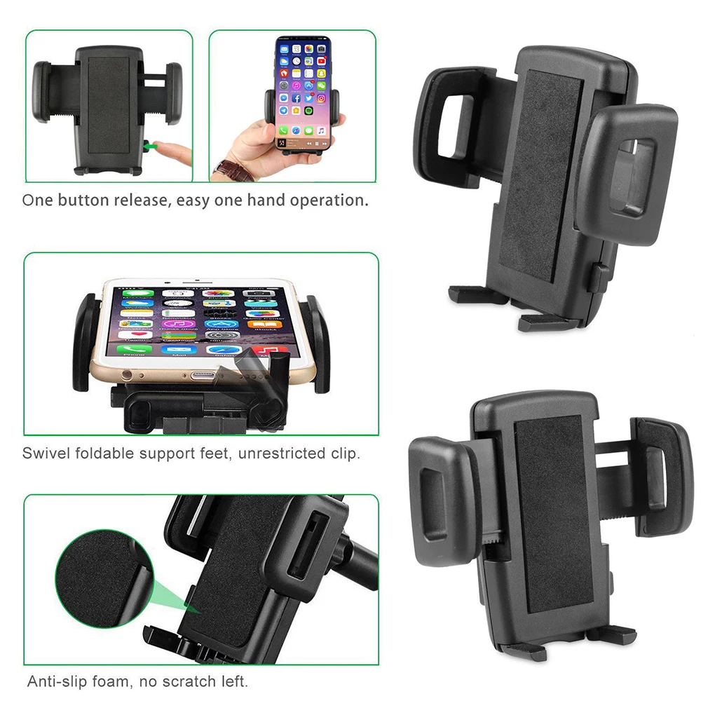 SYRINX Car Holder Rearview Mirror 360° Adjustable GPS Car Clips Holder for Phone Air Outlet Flexible Cellphone Stand Bracket