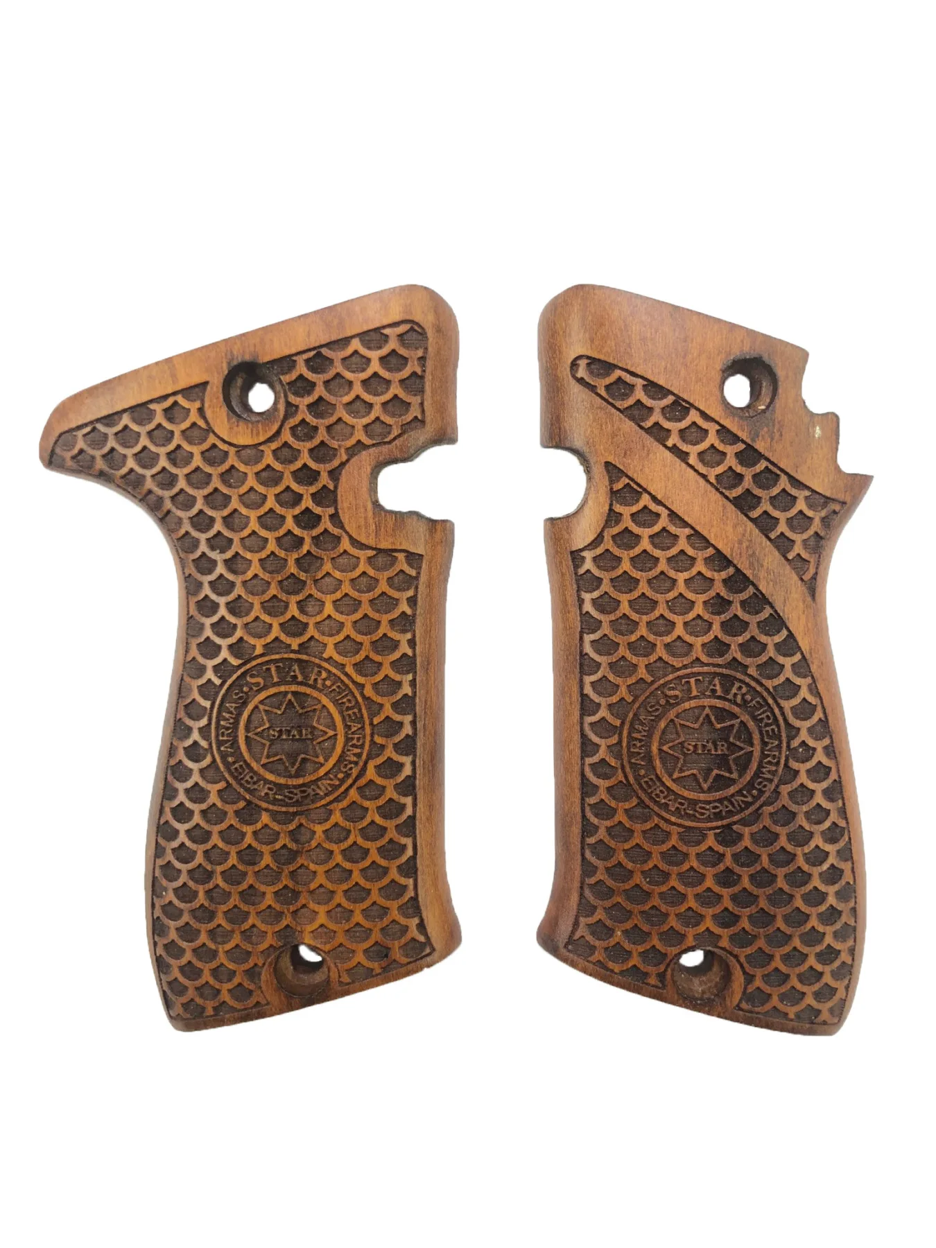 Star Model F Custom Pattern Laser Cut Outdoor Wooden Grip Mod1