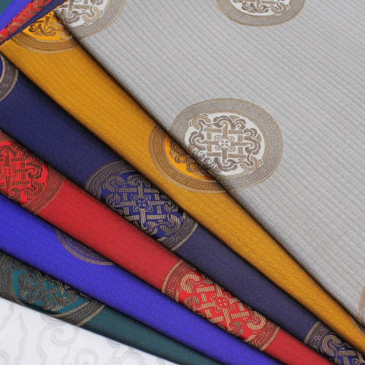 Ancient Chinese Style Mongolian Robe Fabric Decorative Cushion Pillow Antique Brocade Fabric
