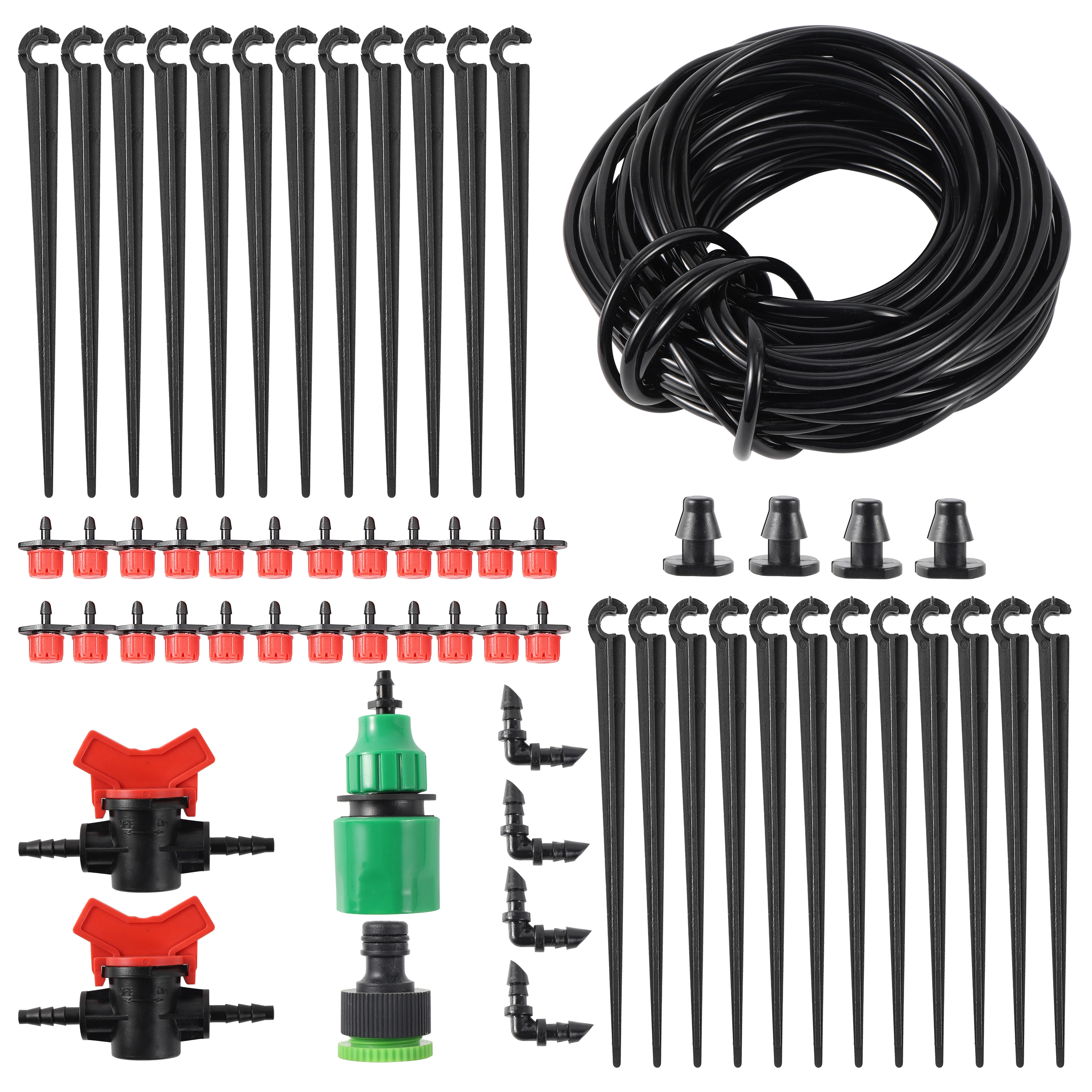 5/10/15/20/25/30/40m Garden DIY Drip Irrigation System Automatic Watering 4/7mm Hose Micro Drip Watering Kit Adjustable Dripper