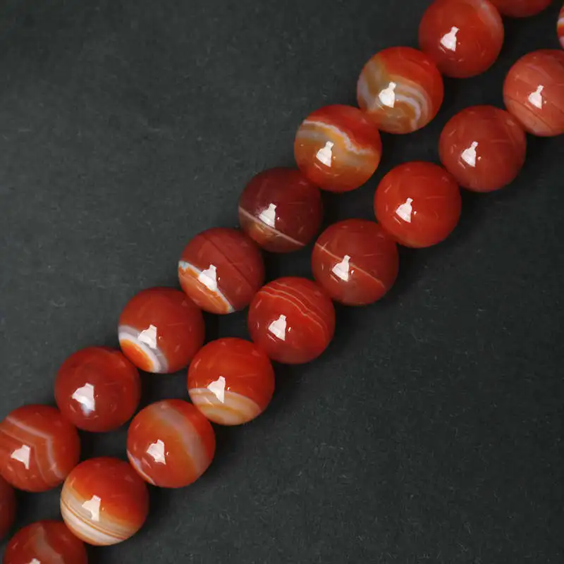 100% Natural Red Silk Carnelian Round Beads  6mm 8mm 10mm Sardonyx Agates Bead 40cm TSB0155