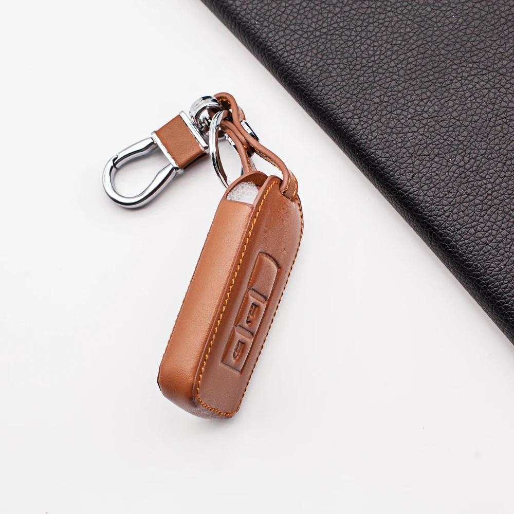 2020 Fashion Leather Key Case For Mitsubishi L200 ASX Outlander Eclipse Cross Pajero Sport Lancer 2 Buttons Remote key Fob Cover