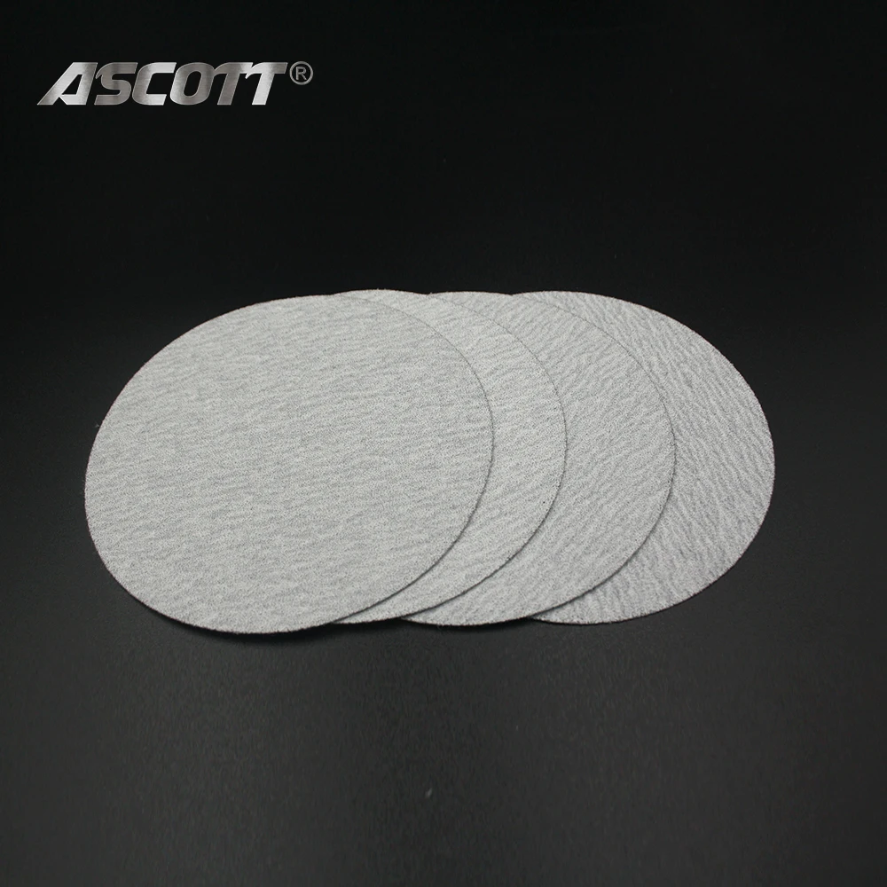 100 pz/set tampone per lucidatura in carta vetrata bianca da 4/5/6/7 pollici disco per lucidatura con supporto ad anello autoadesivo per lucidatura smerigliatrice angolare