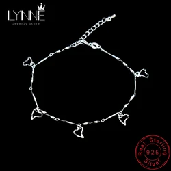 New Fashion Heart Pendant Anklet Foot Chain Ladies 925 Sterling Silver Beach Anklets Bracelet For Women Pulseras Jewelry Gift