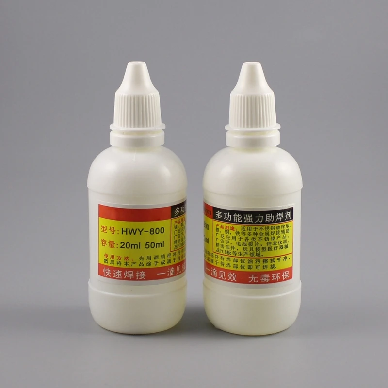 20ml 50ml Powerful Rosin Soldering Agent No-clean Flux Stainless Steel White Plate Iron 18650 Battery Welding Water Liquid Flux