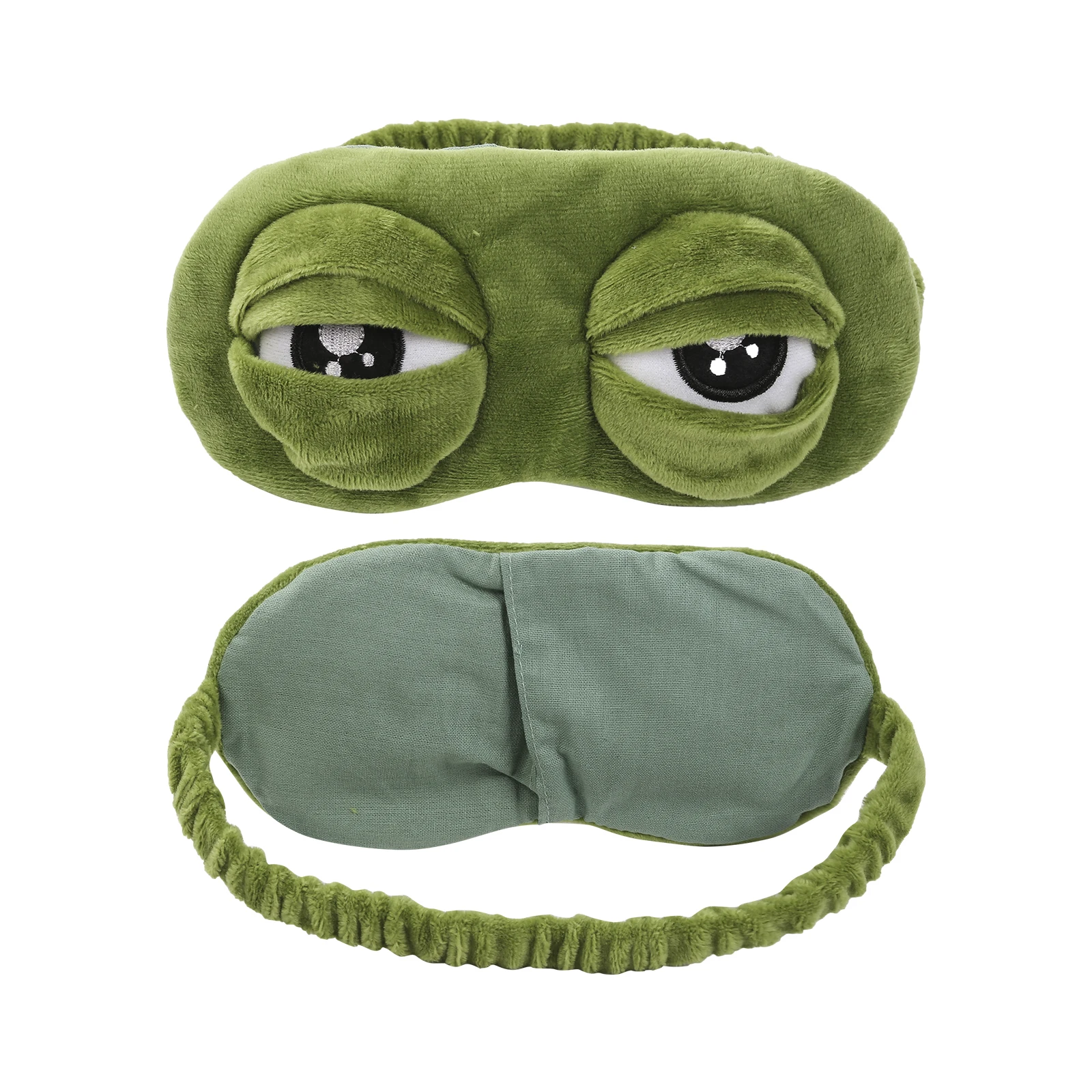 Hirigin New Unisex Creative Travel Sleep 3D Eye Mask Cartoon Frog Filled Hood Eyeshade Cover Blinder Office School Blindfold