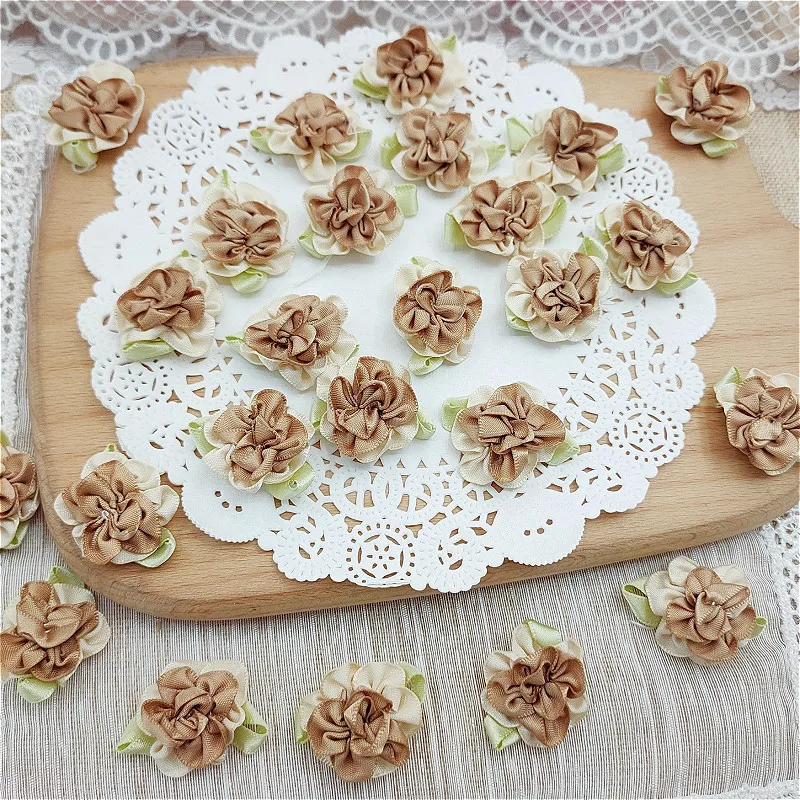 Delicate Lace Ribbon Braided Brown Flower Applique Can Be Used For Clothes Skirt Dress Hat Headwear Ornament Decoration Dentelle