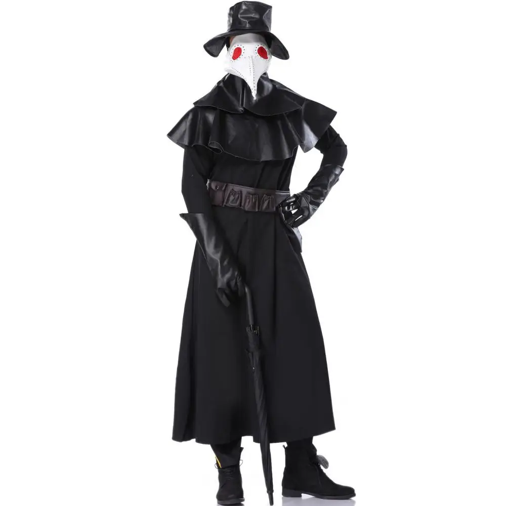 Plague bird doctor cosplay Dark dungeon woodpecker costume Halloween dress