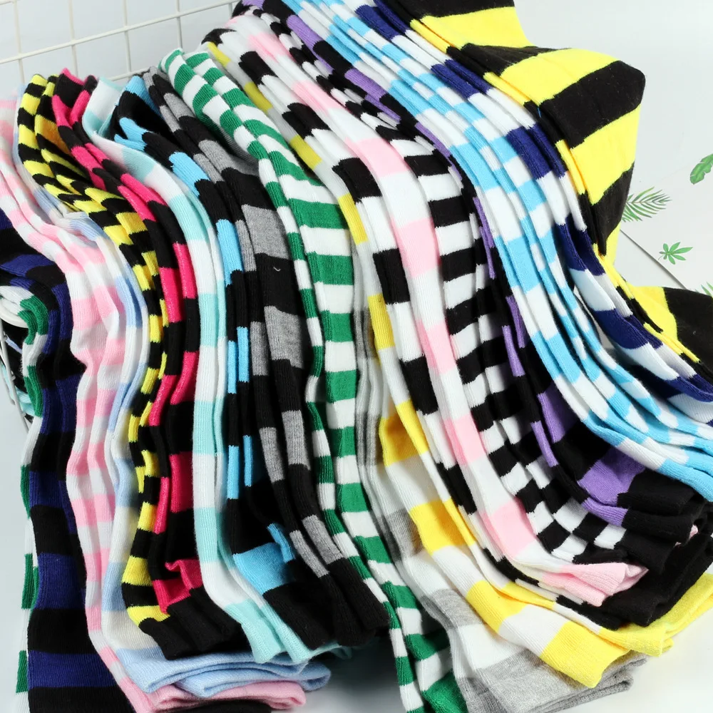 Chaussettes Hautes Genou Kawaii Patte De Chat Rayées - Style Anime Japonais Pour Femmes Et Filles
