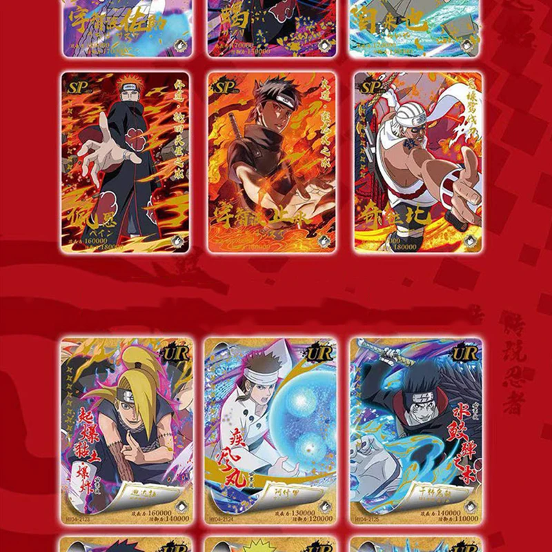 Naruto Cards Letters Paper Card Letters One Games bambini Anime periferiche Character Collection regalo per bambini giocattolo per carte da gioco