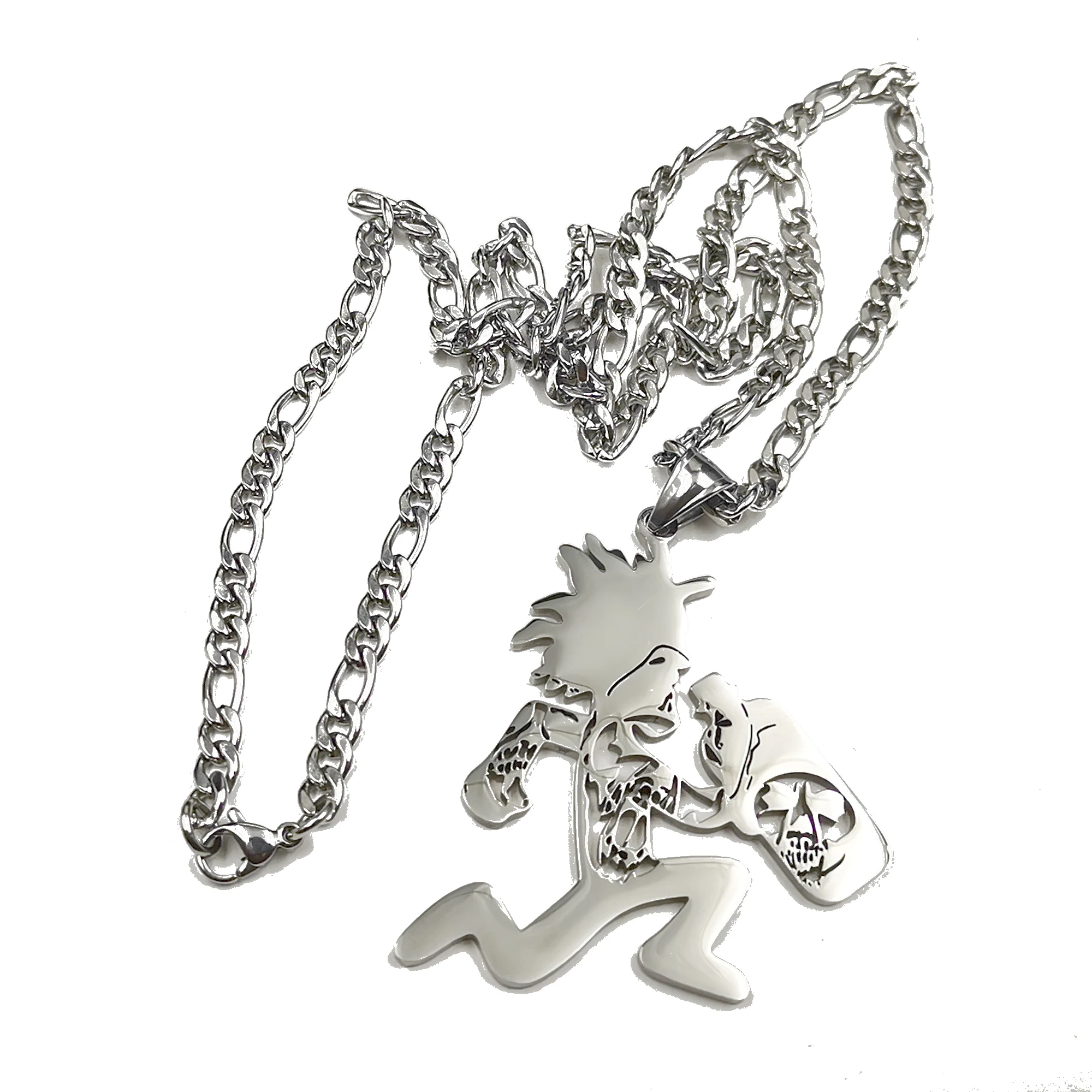 ICP Faygo Hatchetman Pendant necklace  Clown Posse Twiztid ABK Juggalo HELL FACES Stainless Steel Figaro chain 18--32inch Active