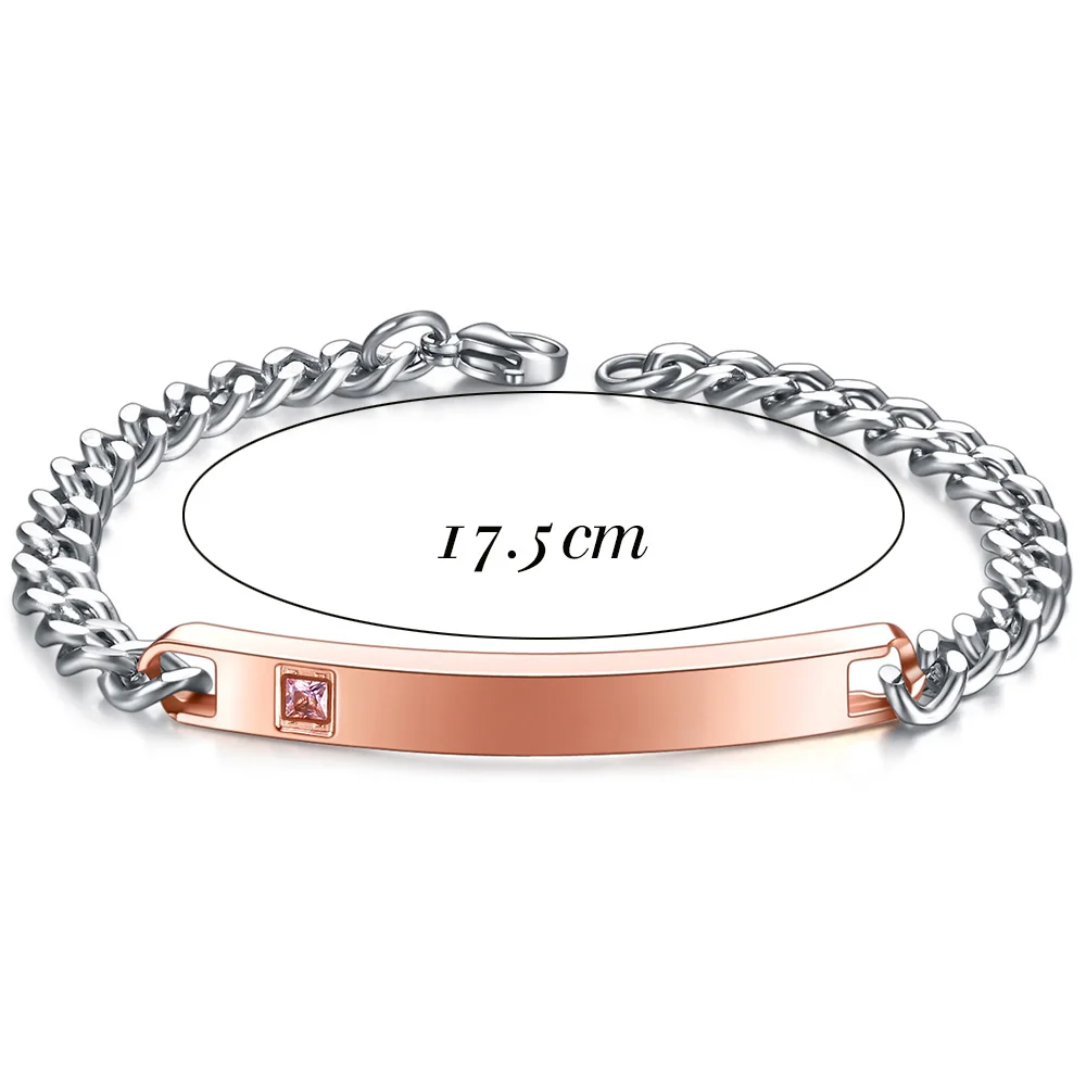 Personalize Custom Lovers Name Couple Bracelet For Women Men Gift Jewelry Stainless Steel Adjustable Chain Puzzle Bracelets