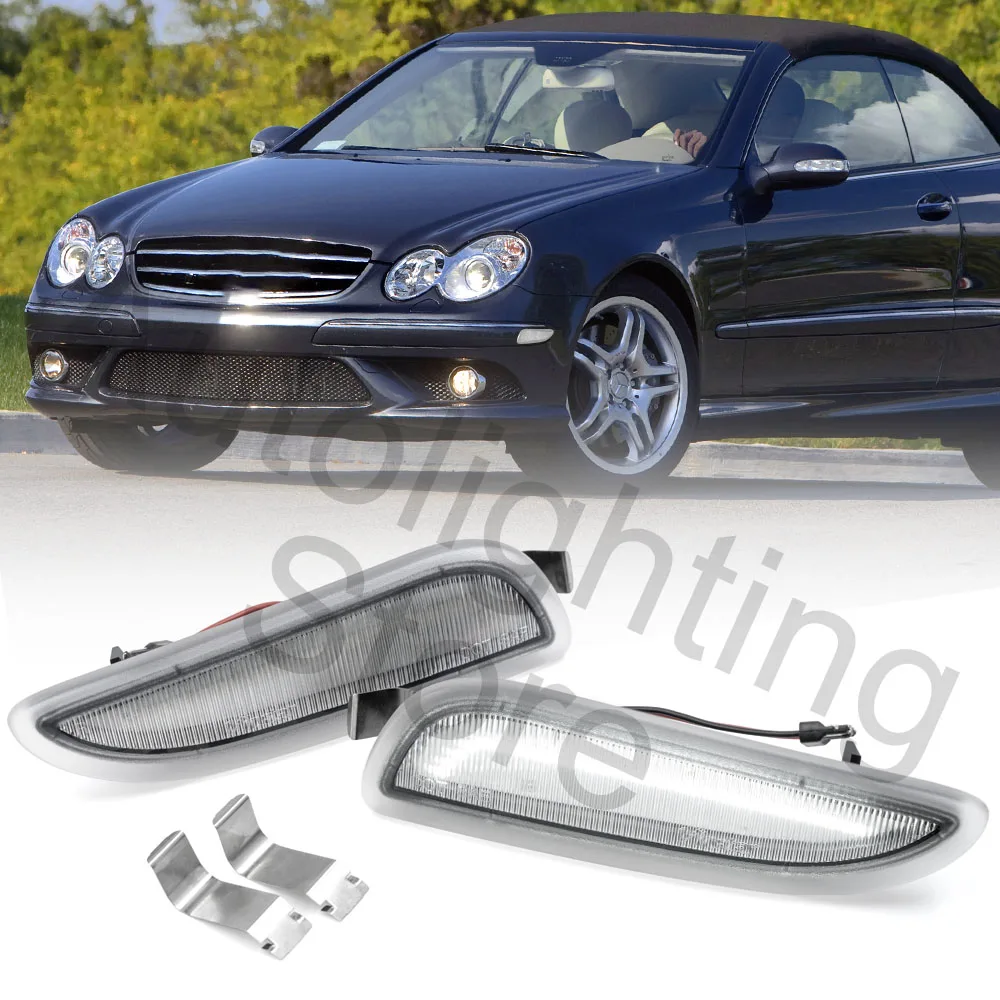 Euro Style Front Led Side Marker Light For Benz W209 2003-2009 CLK55 CLK63 AMG 2003-2006 2007-2009 Replace OEM Turn Singal Lamp