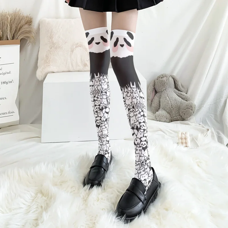 

Cute Panda Stockings High Tube Over The Knee Thigh Women's Sexy Long Stockings For Girls Kawaii Cartoon Cosplay Lovely Stockings