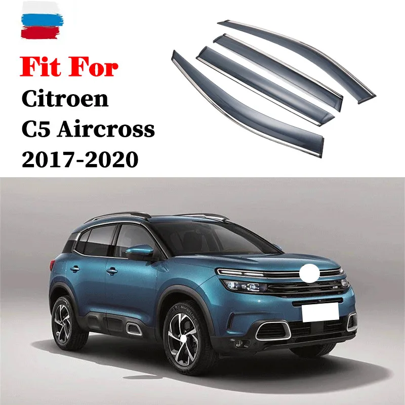 Window Deflectors For Citroen C5 Aircross 2017-2020 Wind Guard Vent Sun Rain Visor Cover Car  Window Rain Cover Accessories